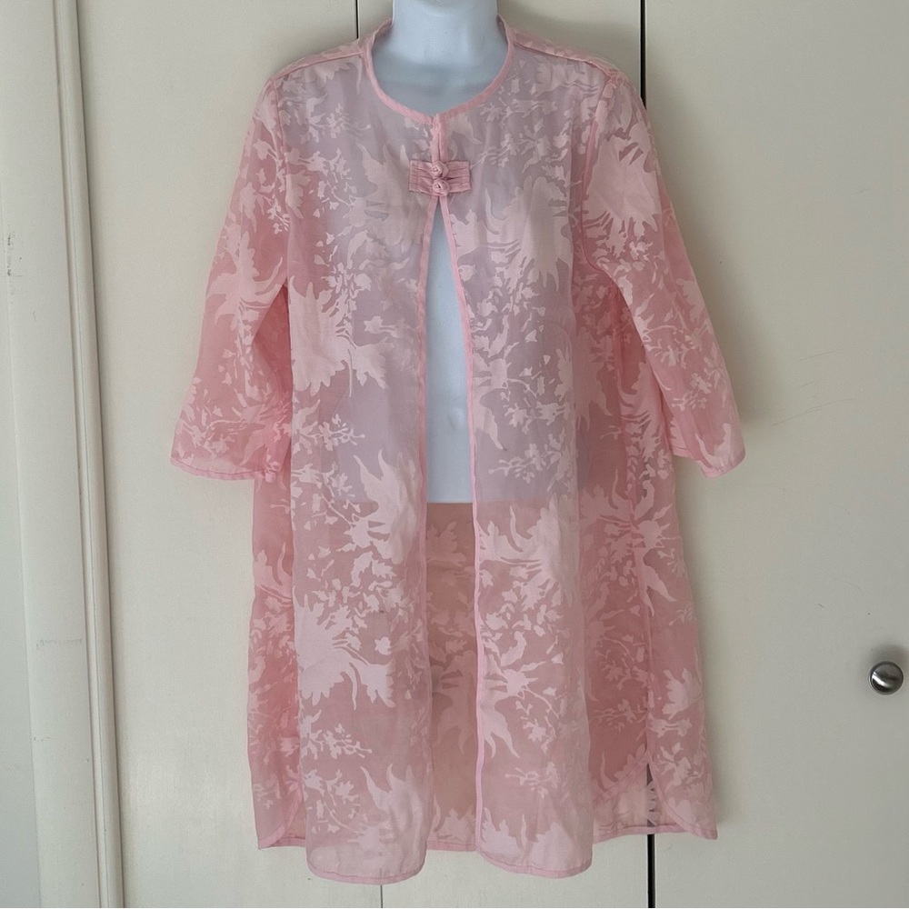 Sheer Pink Floral jacket S